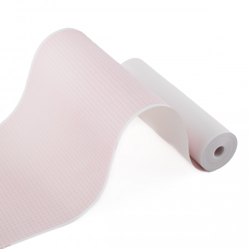 Paper EKG Thermal Paper 210 mm X 100 Foot Red Grid Fukuda Grid Red FCP 4101 RUSH #41458000 (1/RL 25RL/CS) by Fukuda Denshi USA, Inc  ID OP-69TE